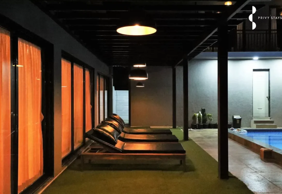 Luxury cabana beside the pool