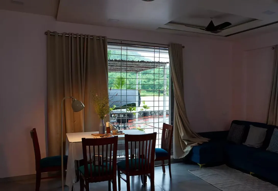 Pet beds beside master bedroom